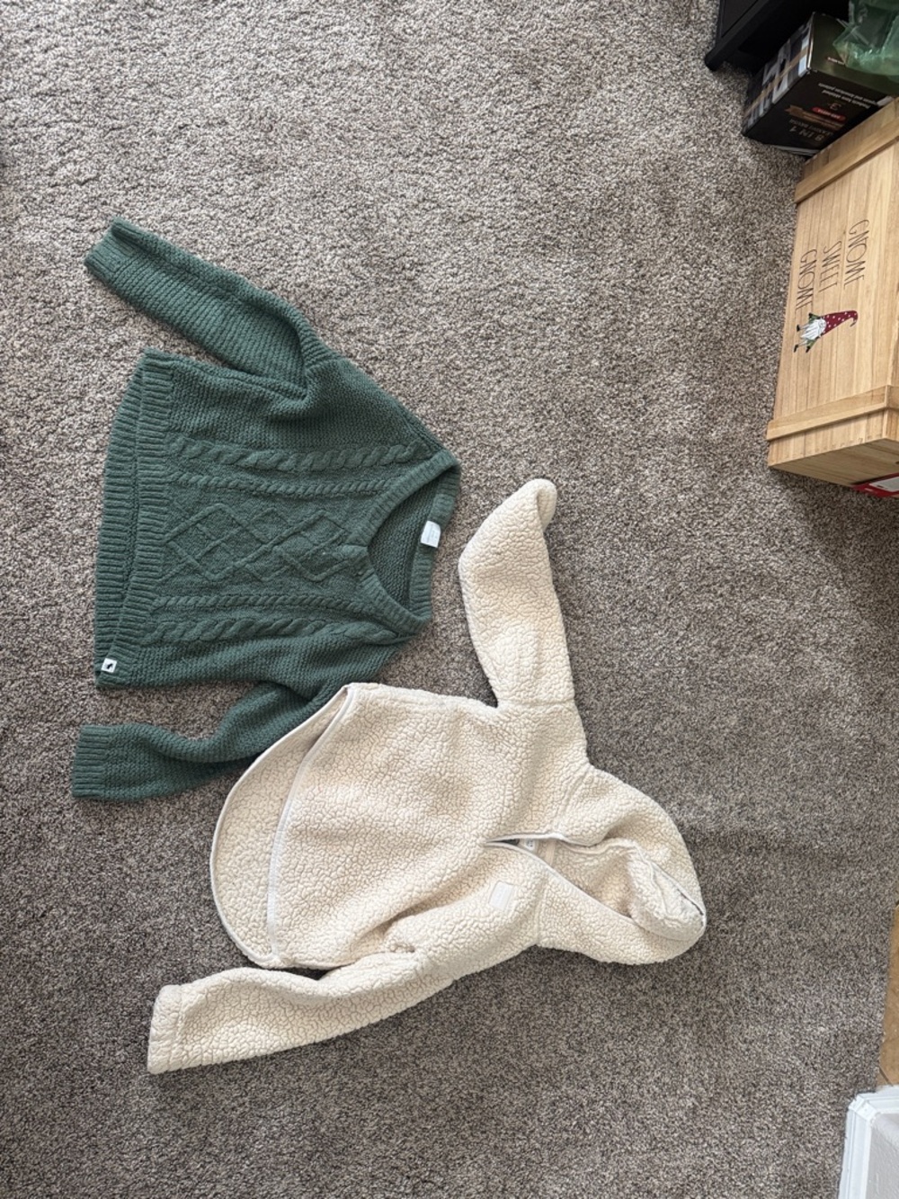 abercrombie kids green cable knit sweater